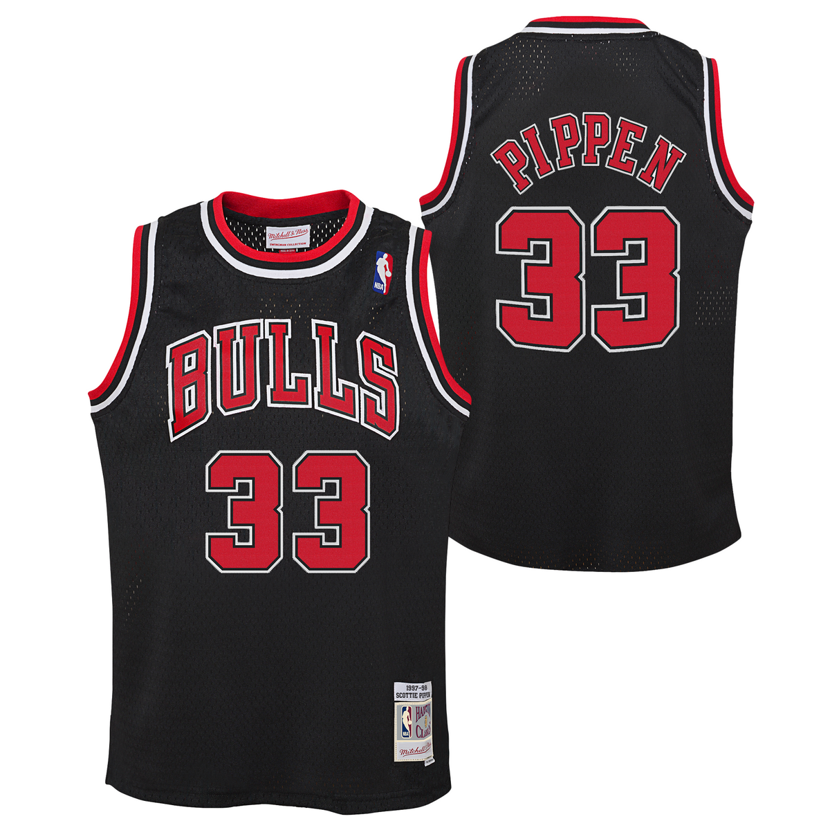 Chicago Bulls Scottie Pippen Mitchell & Ness Black Alternate Swingman Jersey