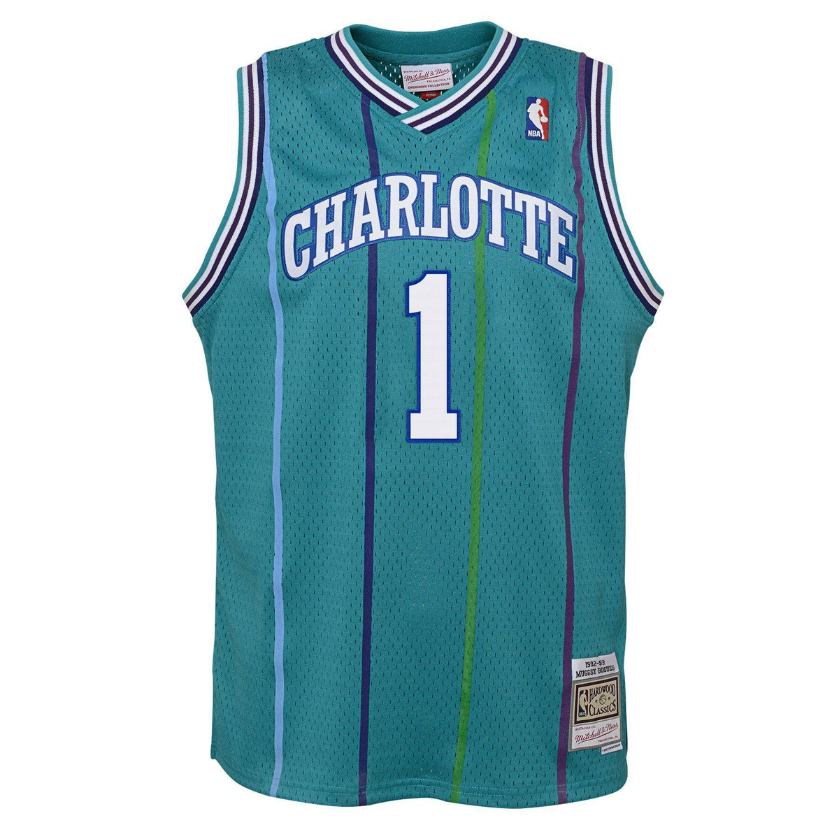 Charlotte Hornets Muggsy Bogues Mitchell & Ness Teal 1992-93 Hardwood Classics Swingman Jersey