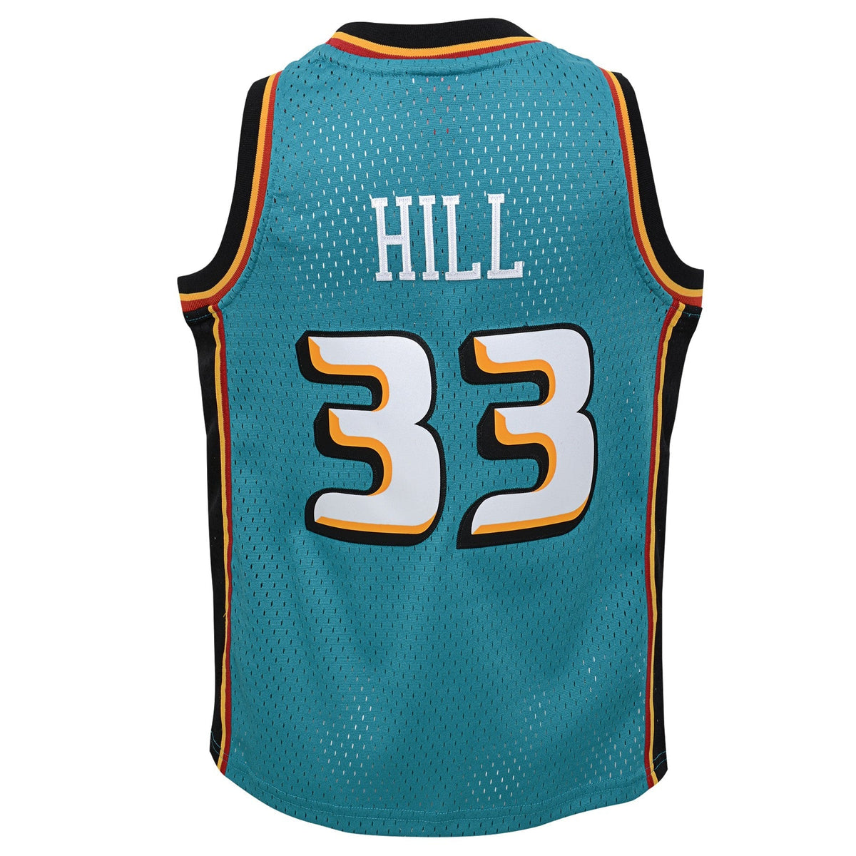 Detroit Pistons Grant Hill Mitchell & Ness Teal 1998-99 Hardwood Classics Swingman Jersey