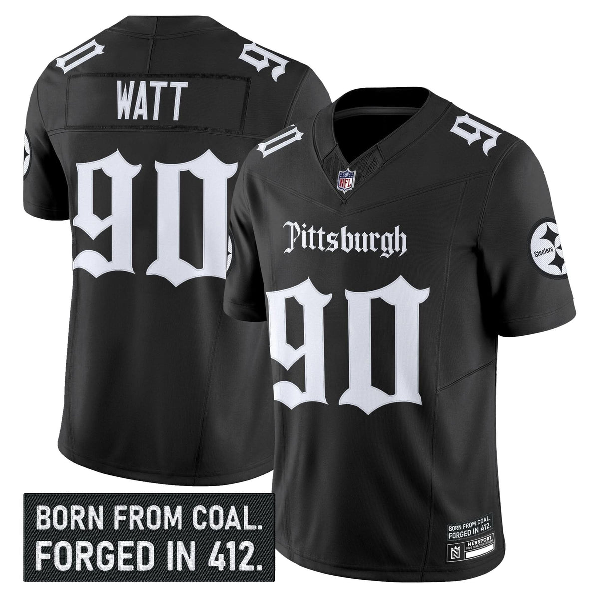 Pittsburgh Steelers 'Gothic Steel City Edition' Vapor Limited Jersey - All Stitched