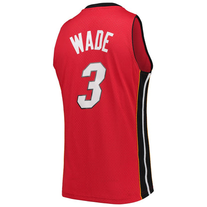 Men's Miami Heat Dwyane Wade Mitchell & Ness Red 2005-06 Hardwood Classics Swingman Jersey
