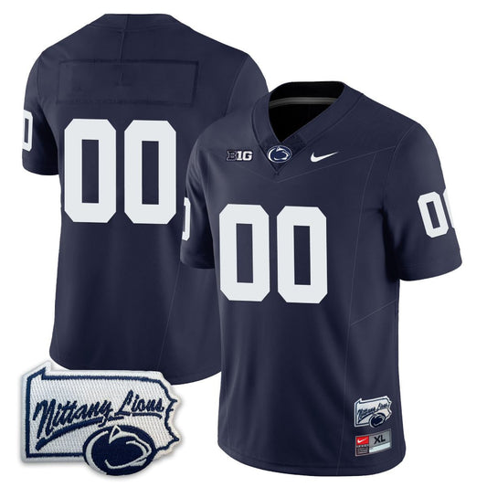 Penn State Nittany Lions Football Pennsylvania Map Custom Jersey - All Stitched