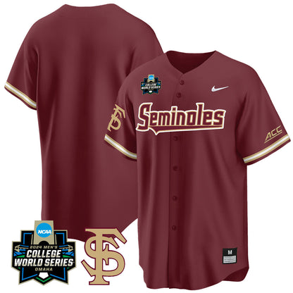 Men's Florida State Seminoles 2024 College World Series Vapor Premier Limited Jersey V1 - All Stitched