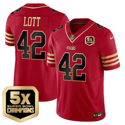 SF 5x Super Bowl Champions Vapor Limited Jersey - All Stitched