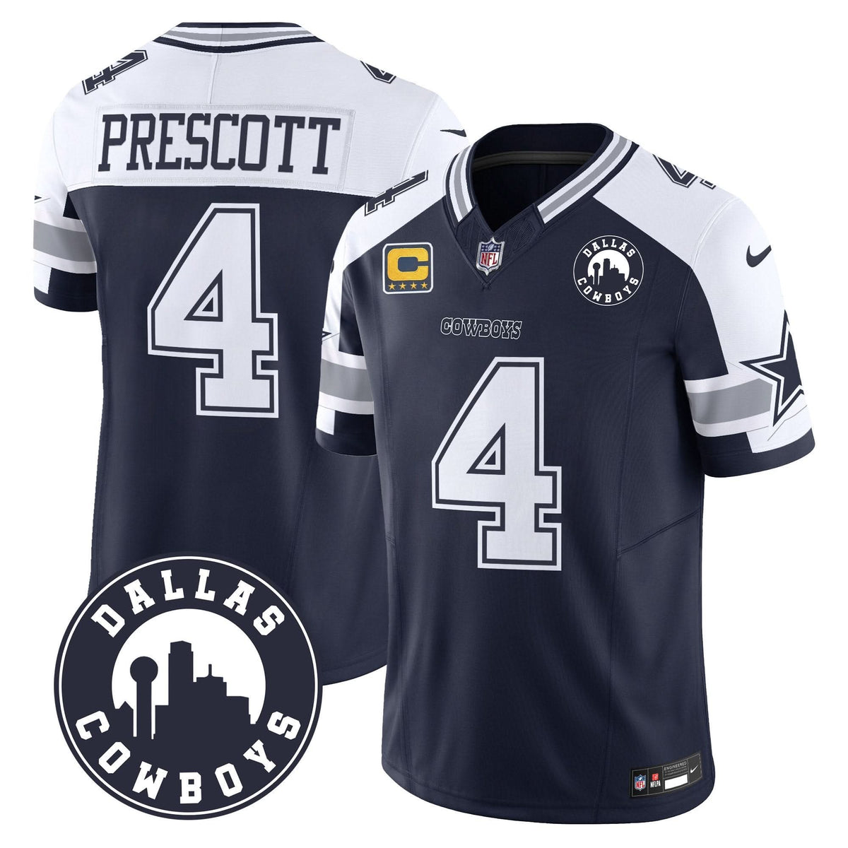 DAL "Dallas City" Patch Vapor Limited Jersey