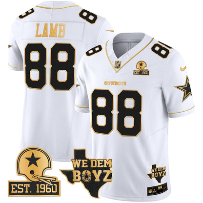 DAL Est. 1960 & We Dem Boyz Patch Gold Vapor Limited Jersey V2