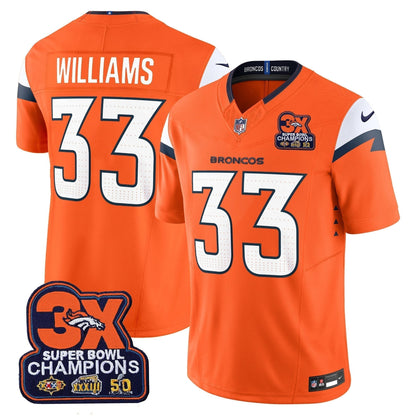 DEN 3-Time Champions Patch Vapor Limited Jersey