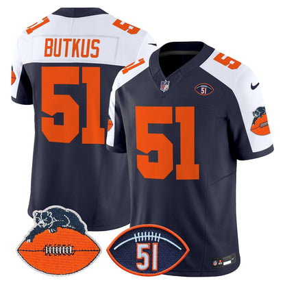 CB Dick Butkus Patch Throwback Vapor Limited Jersey