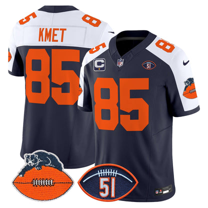 CHI Dick Butkus Patch Throwback Vapor Limited Jersey