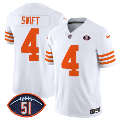 CB Dick Butkus Patch Throwback Vapor Limited Jersey