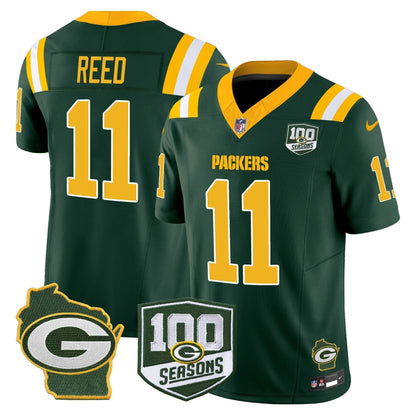 GB 100th Season & Home Patch Vapor Limited Jersey