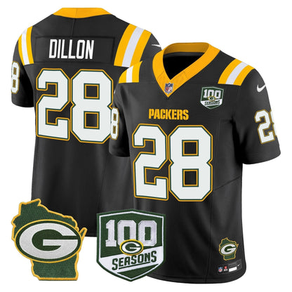 GB 100th Season & Home Patch Vapor Limited Jersey