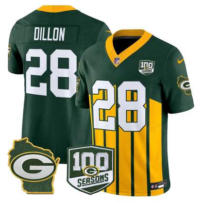 GB 100th Season & Home Patch Vapor Limited Jersey