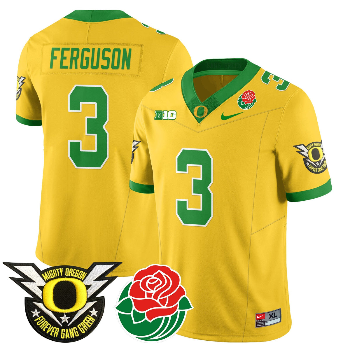 Men's Oregon Ducks 2024 Rose Bowl Jersey N2 - All Stitched 412VTHNJS003