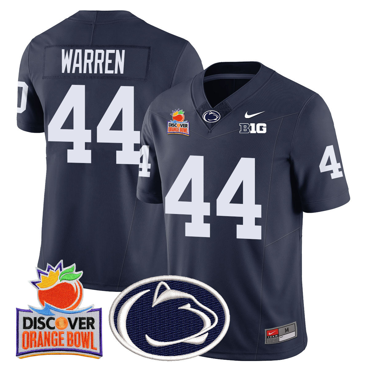 Men's Penn State Nittany Lions 2024 Orange Bowl Jersey N1 - All Stitched