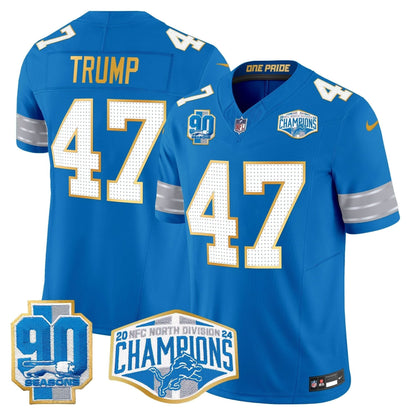 DET 2024 NFC North Division Champions Patch Gold Trim Vapor Limited Jersey
