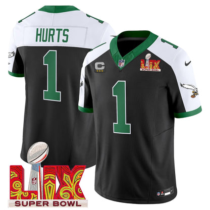PE Kelly Green Super Bowl LIX Patch Vapor Limited Jersey