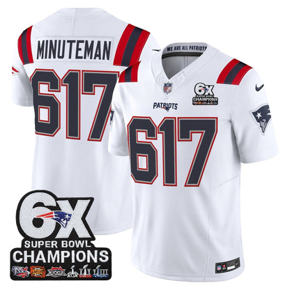 NE 6-Time Champions Patch Vapor Limited Jersey