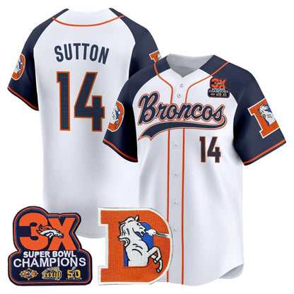 DEN Throwback Vapor Baseball Jersey - All Stitched