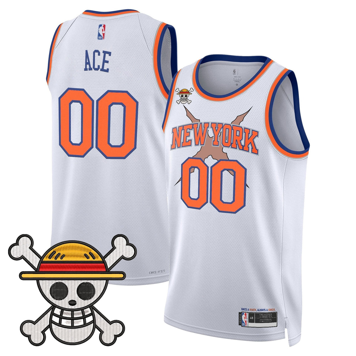 NYK x One Piece Swingman Jersey- Stitched