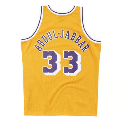 Los Angeles Lakers Swingman Jersey Home Kareem Abdul Jabbar 1984 85 | Stitched Jersey RTJS 12084