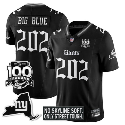 NYG 100th Seasons 'Gothic Gotham Edition' Vapor Limited Jersey