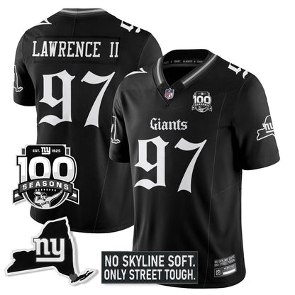 NYG 100th Seasons 'Gothic Gotham Edition' Vapor Limited Jersey