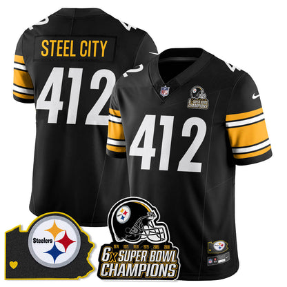 PIT 6-Time Champions Patch Vapor Limited Jersey