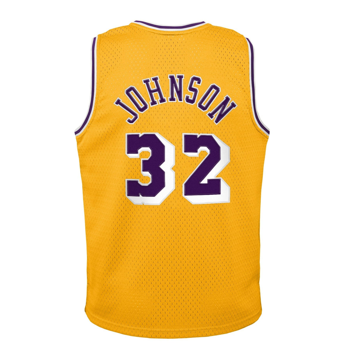 Los Angeles Lakers Magic Johnson Mitchell & Ness Gold 1984-85 Hardwood Classics Swingman Jersey