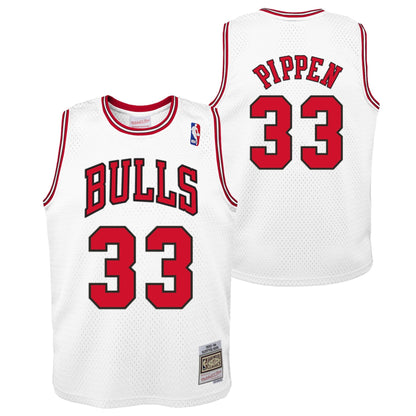 Chicago Bulls Scottie Pippen Mitchell & Ness White Hardwood Classics Swingman Jersey