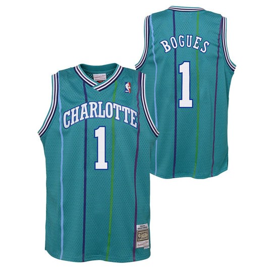 Charlotte Hornets Muggsy Bogues Mitchell & Ness Teal 1992-93 Hardwood Classics Swingman Jersey