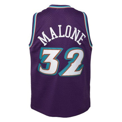 Utah Jazz Karl Malone Mitchell & Ness Purple 1996-97 Hardwood Classics Swingman Jersey