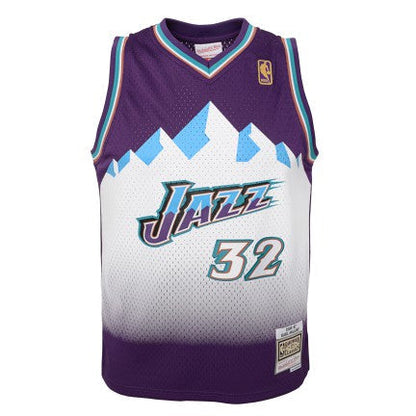 Utah Jazz Karl Malone Mitchell & Ness Purple 1996-97 Hardwood Classics Swingman Jersey