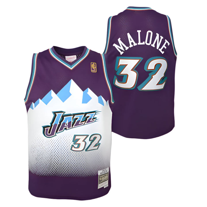 Utah Jazz Karl Malone Mitchell & Ness Purple 1996-97 Hardwood Classics Swingman Jersey