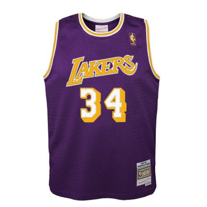Los Angeles Lakers Shaquille O`Neal Mitchell & Ness Purple 1996-97 Hardwood Classics Swingman Jersey