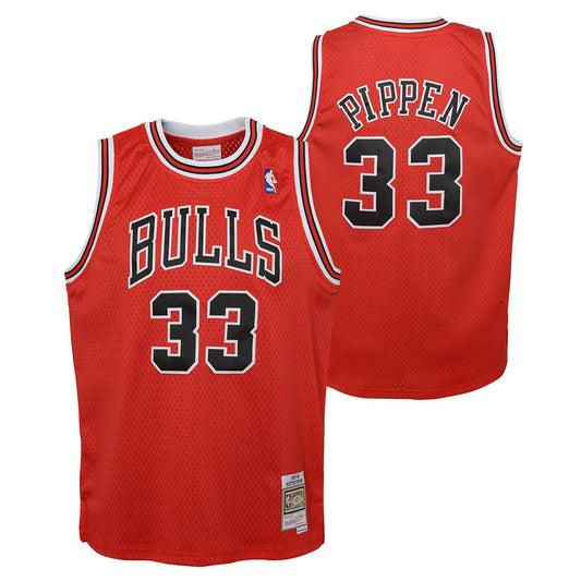Chicago Bulls Scottie Pippen Mitchell & Ness Red Hardwood Classics Swingman Jersey