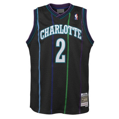 Charlotte Hornets Larry Johnson Mitchell & Ness 1992-93 Hardwood Classics Reload 2.0 Swingman Jersey-Black