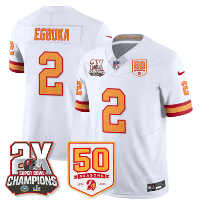TB 2-Time Champions Patch Throwback Vapor Limited Jersey