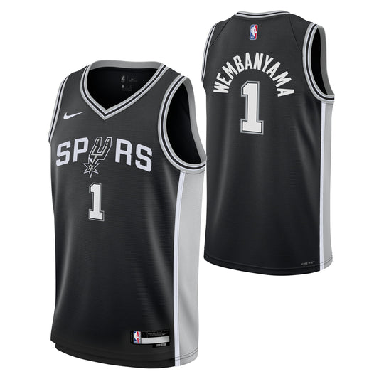 San Antonio Spurs Victor Wembanyama Nike Black Swingman Icon Jersey