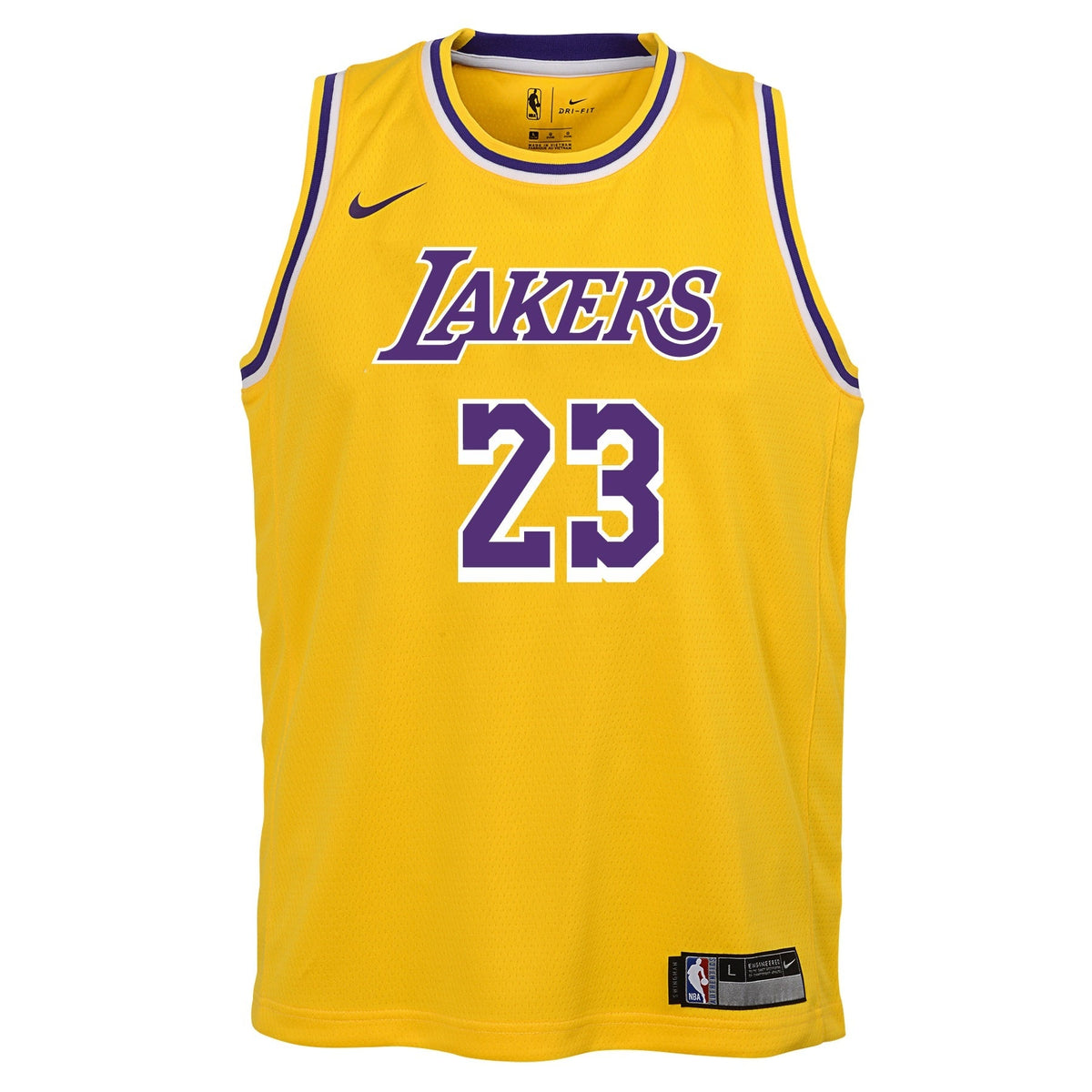 Los Angeles Lakers LeBron James Nike Gold Swingman Jersey - Icon Edition