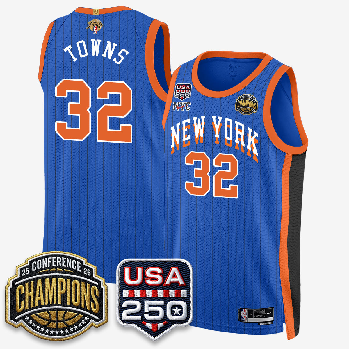 NYK 2026 NBA Eastern Conference Champions City Edition Jersey V2- Stitched (2)