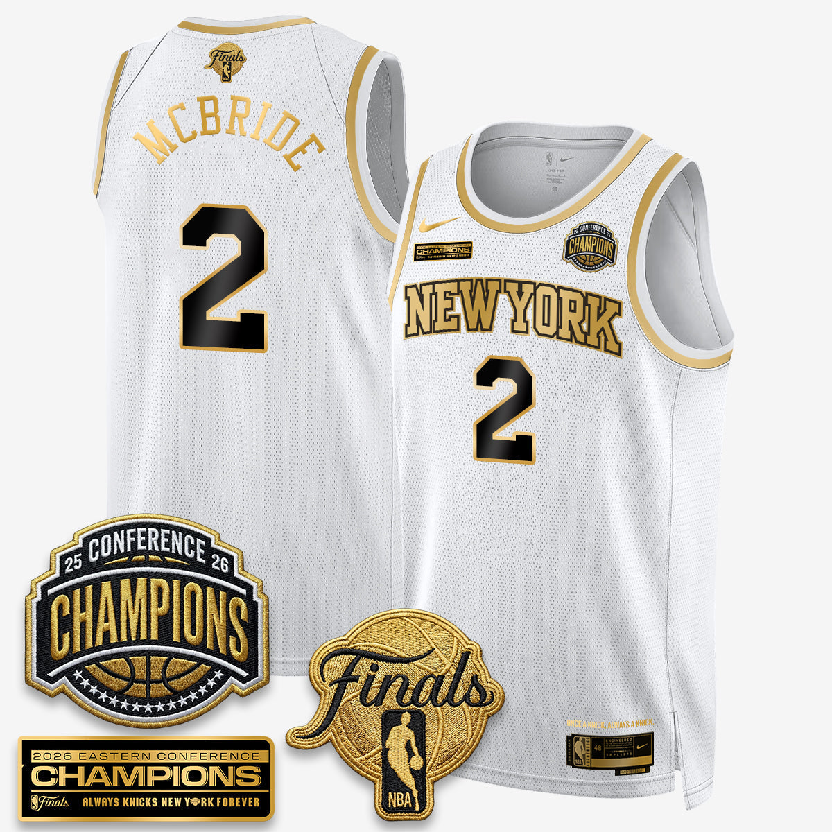 NYK 2026 NBA Eastern Conference Champions Black Gold Edition Jersey - Stitched (2)