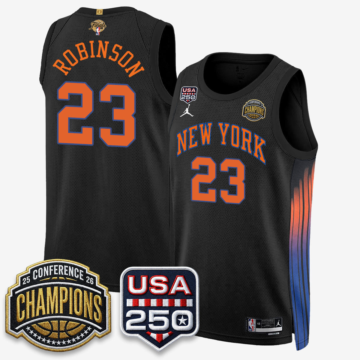 NYK 2026 NBA Eastern Conference Champions City Cream Edition Jersey V2- Stitched