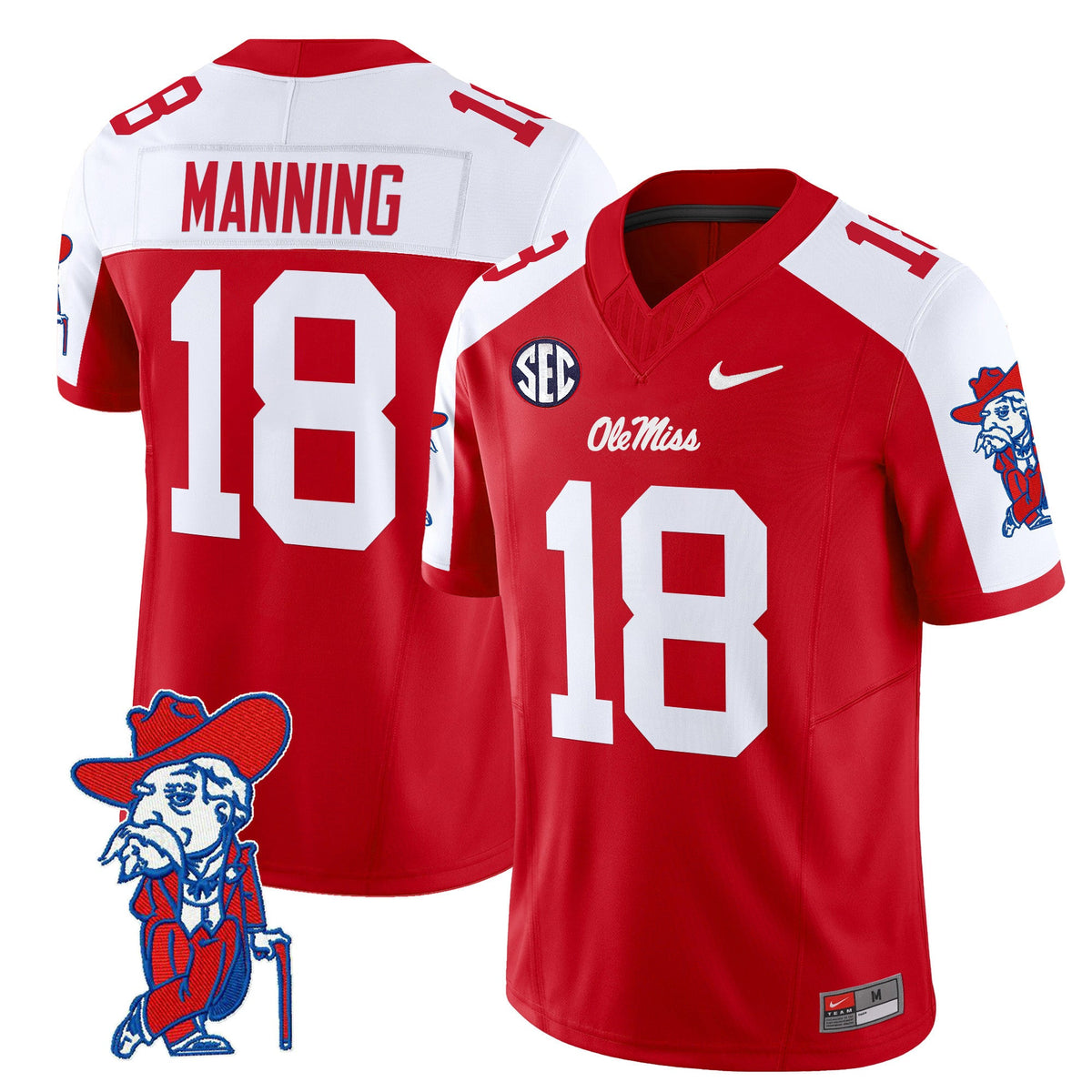 Men's Ole Miss Rebels 2024 Vapor Limited Jersey V2 - All Stitched