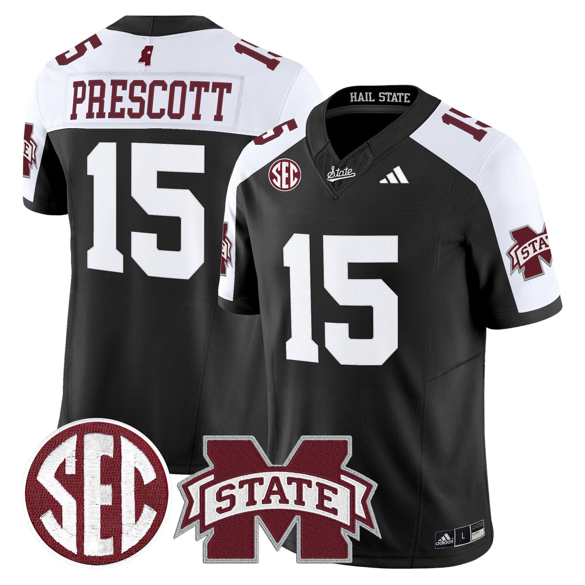 Men's Mississippi State Bulldogs 'Dark Mode' Vapor Limited Jersey - All Stitched