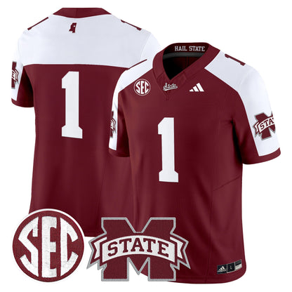 Men's Mississippi State Bulldogs 'Dark Mode' Vapor Limited Jersey - All Stitched