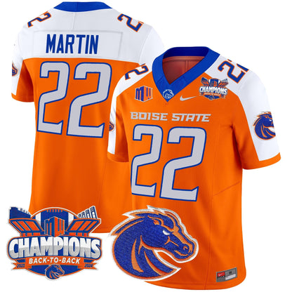Men's Boise State Broncos 2024 Back To Back Champions Vapor Limited Jersey - All Stitched