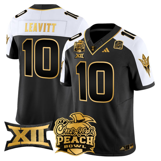 Men's Arizona State Sun Devils 2025 Peach Bowl Gold Vapor Limited Jersey - All Stitched