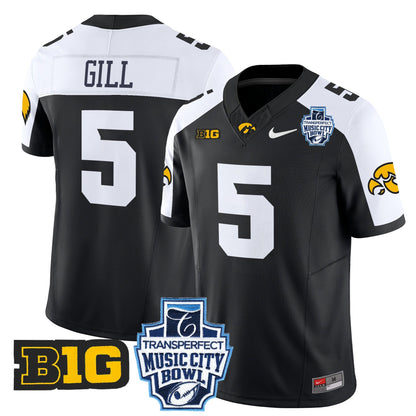 Men's Iowa Hawkeyes 2024 Music City Bowl Vapor Limited Jersey - All Stitched