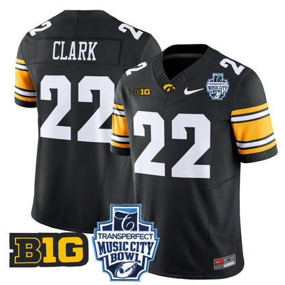 Men's Iowa Hawkeyes 2024 Music City Bowl Vapor Limited Jersey - All Stitched